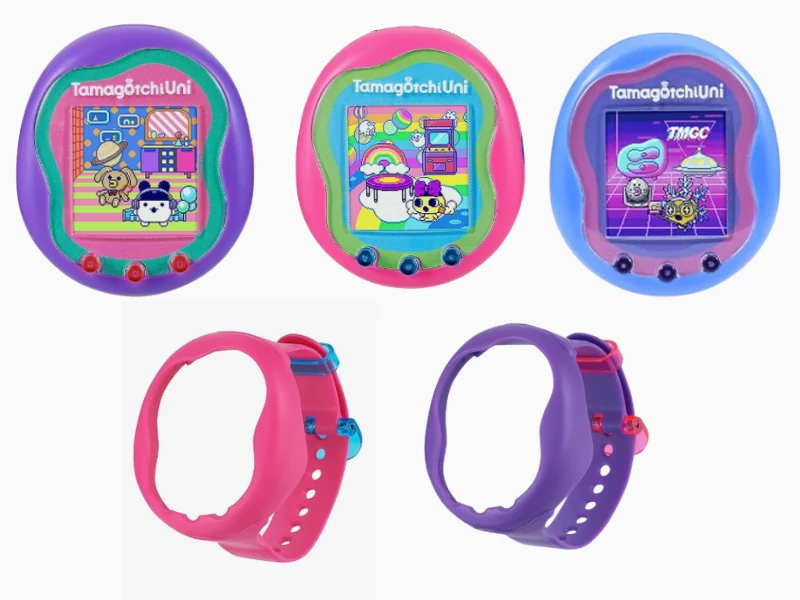 Colorful Tamagotchi Uni featuring a customized UniTama, fashion accessories and Tamaverse gameplay